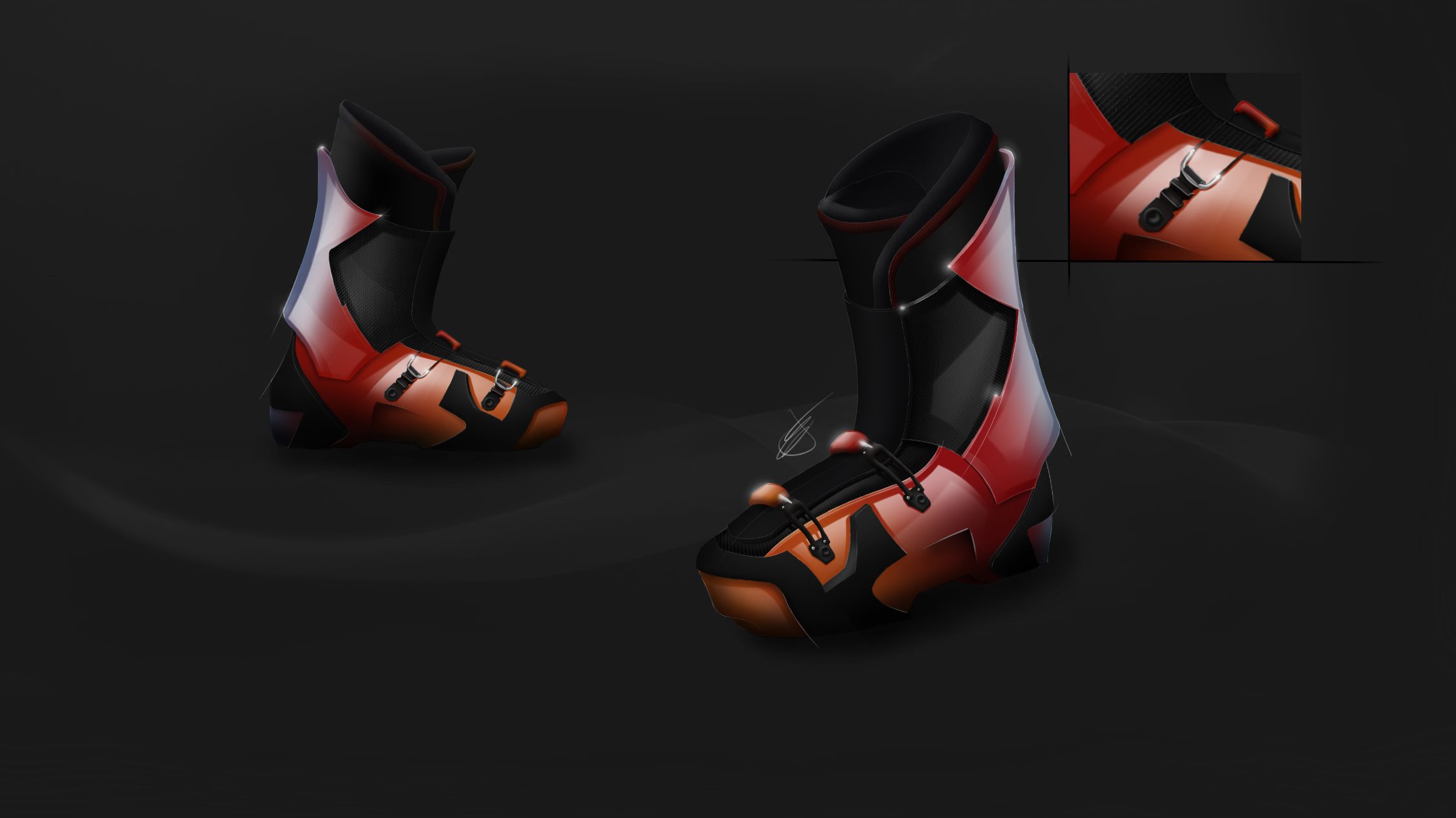 JW Design ski boot concept